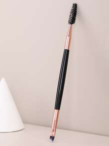 1pc Double-sided Eyebrow & Eyelash Brush - Rose Gold - View 1