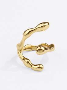 Structured Open Ring - Silver - View 8