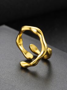 Structured Open Ring - Silver - View 11