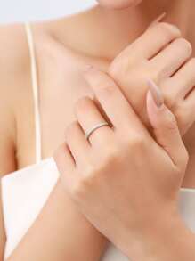 1 Vòng Bạc Quyến Rũ Đính Đá Cubic Zirconia Trang Trí Cho Nữ Cho Tiệc Cưới - Bạc - Xem 3