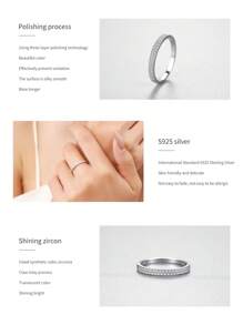 1 Vòng Bạc Quyến Rũ Đính Đá Cubic Zirconia Trang Trí Cho Nữ Cho Tiệc Cưới - Bạc - Xem 4