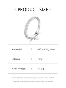 1 Vòng Bạc Quyến Rũ Đính Đá Cubic Zirconia Trang Trí Cho Nữ Cho Tiệc Cưới - Bạc - Xem 5