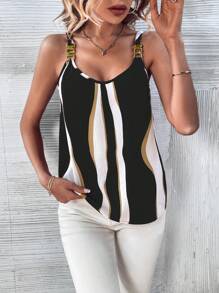 SHEIN LUNE Áo khoác và áo lót dành cho xe tăng nữ Khối Màu Giải trí - Nhiều màu - Xem 5