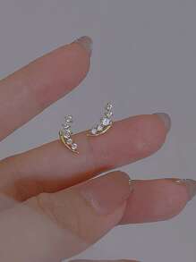 2入組水鑽裝飾耳釘