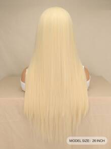 長款直筒人造假髮 - 金色 - 查看 3