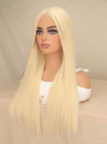 長款直筒人造假髮 - 金色 - 查看 4
