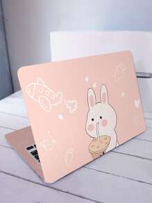 2 piezas Pegatina con dibujos animados con patrón de conejo protectora para 15.6-16 pulgada ordenador portátil - Multicolor - Ver 1