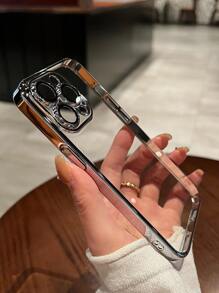 Apple Basic Phone Cases Electroplated Clear Phone Case Compatible With IPhone15/15Plus/15Pro/15Promax - Silver - View 1