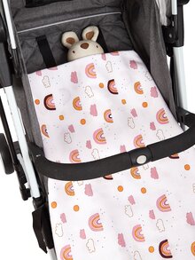 Bebé 1 pieza Manta para envolver de arcoíris & con patrón de nube - Multicolor - Ver 2