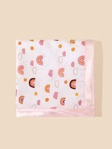 Bebé 1 pieza Manta para envolver de arcoíris & con patrón de nube - Multicolor - Ver 4