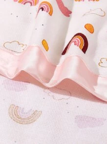 Bebé 1 pieza Manta para envolver de arcoíris & con patrón de nube - Multicolor - Ver 7