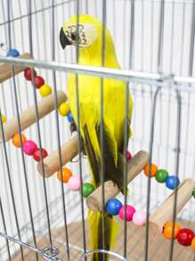 1入組珠子裝飾梯子設計隨機鸚鵡玩具鳥攀爬 - 彩色 - 查看 4