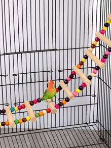1入組珠子裝飾梯子設計隨機鸚鵡玩具鳥攀爬 - 彩色 - 查看 5