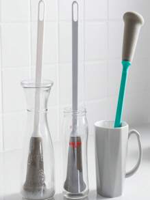 1pc Long Handle Cleaning Brush, Simple Bottle Cleaning Brush For Kitchen - Grey - View 6