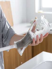 1pc Long Handle Cleaning Brush, Simple Bottle Cleaning Brush For Kitchen - Grey - View 5