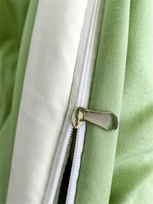 Two Tone Duvet Cover Set Without Filler - Green - View 7