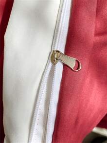 Two Tone Duvet Cover Set Without Filler - Red - View 6