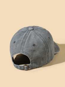 1入組男士數字字母刺繡貼布裝飾時尚棒球帽適用於戶外遊玩 - 灰色 - 查看 3