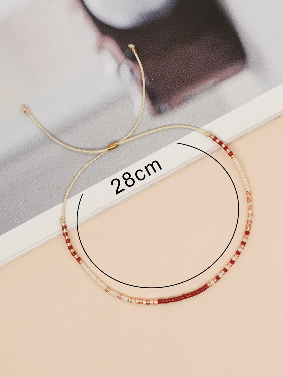 1pc Colorful Beaded Adjustable Bracelet For Women, Fashionable Daily Wear, Suitable As New Year Gift