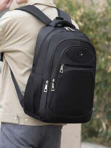 Minimalist Laptop Backpack Suitable For 15.6 Inches Laptop - Black - View 1