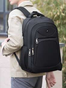 Minimalist Laptop Backpack Suitable For 15.6 Inches Laptop - Black - View 6