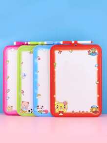 1 set Pizarra blanca con gráficos de dibujos animados, pizarra blanca multifuncional moderna para estudiantes - Azul - Ver 3