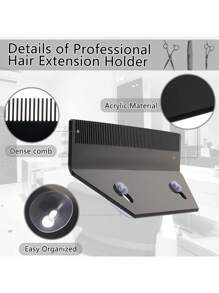 1pc Hair Extension Display Holder - Black - View 2