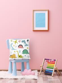 Cartoon Dinosaur Print Cushion Cover Without Filler - Multicolor - View 7