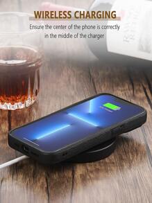 時髦皮革手機殼 - 黑色 - 查看 3