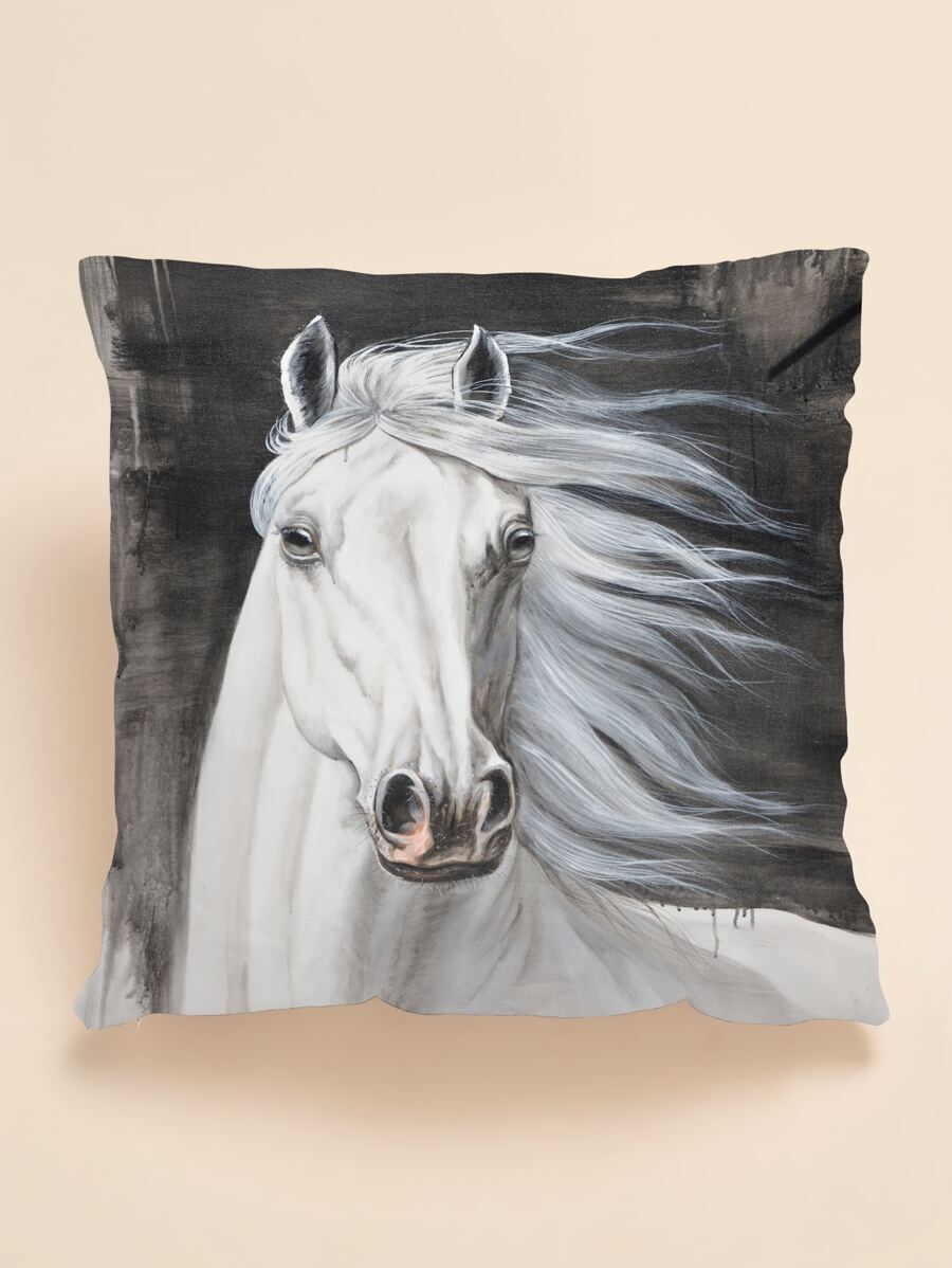 Vỏ đệm in hình ngựa không có chất làm đầy - Nhiều màu - Xem 1