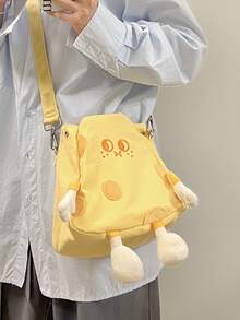 Medium Novelty Bag Cartoon Cheese Design - Yellow - View 2