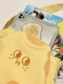 Medium Novelty Bag Cartoon Cheese Design - Yellow - View 5