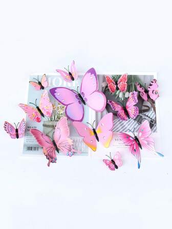 12入組蝴蝶貼紙