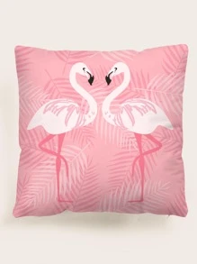火烈鳥圖案靠墊套不附帶墊芯 - 粉色 - 查看 1