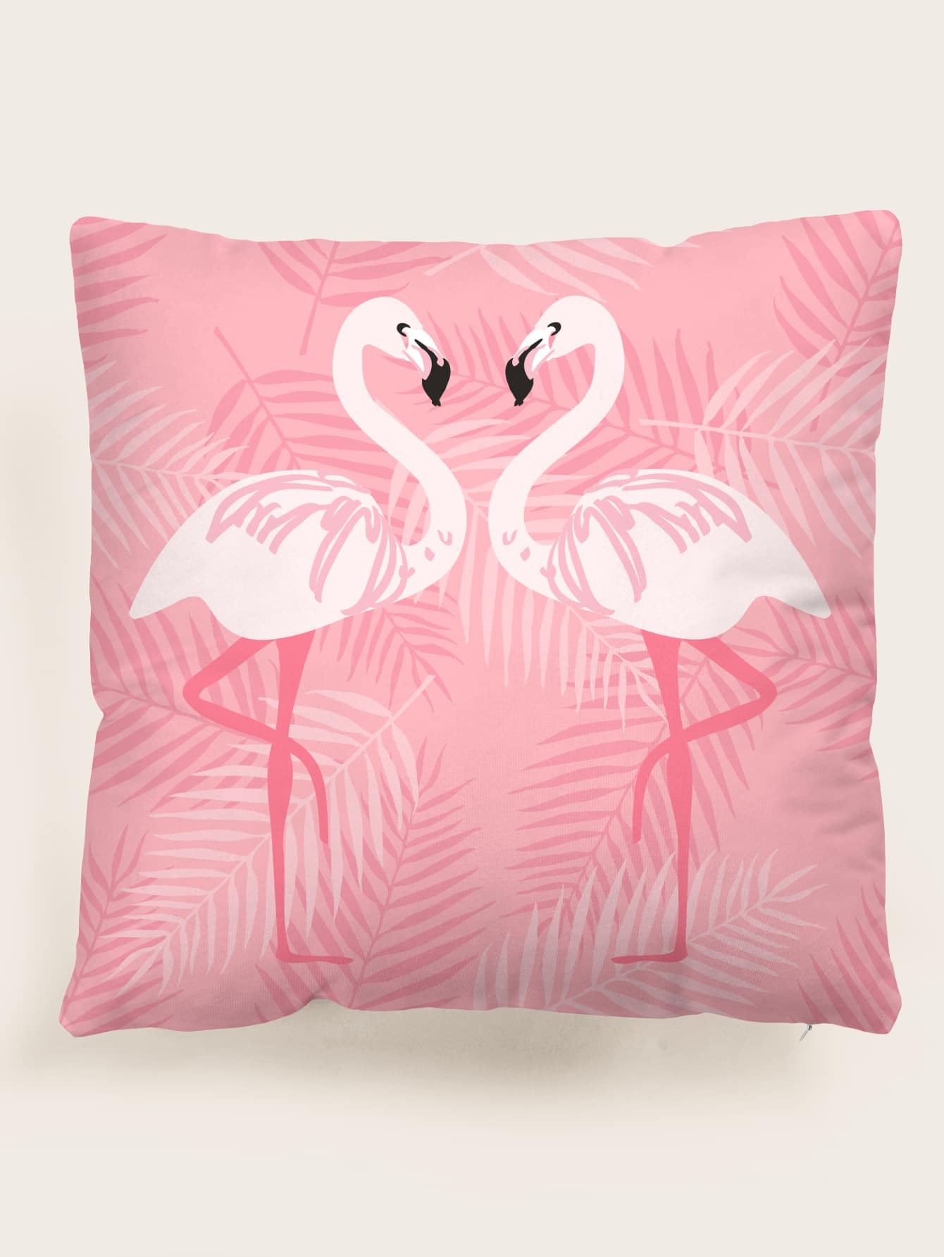 Flamingo Print Cushion Cover Without Filler, Pink Throw Pillow Cover, Pillow Insert Not Include, For Sofa, Living Room