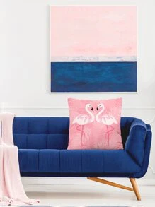 火烈鳥圖案靠墊套不附帶墊芯 - 粉色 - 查看 4