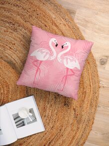 火烈鳥圖案靠墊套不附帶墊芯 - 粉色 - 查看 7