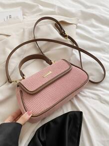 LECEY Túi đeo vai mini thời trang màu hồng có thể đeo vai hoặc xách tay - Hồng - Xem 3