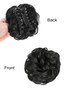 Updo tóc ngắn tổng hợp với móng vuốt - màu đen - Xem 6