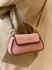 LECEY Túi đeo vai mini thời trang màu hồng có thể đeo vai hoặc xách tay - Hồng - Xem 4