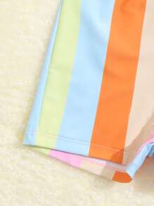 Baby Boy Striped Swim Shorts - Multicolor - View 4