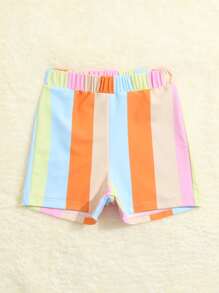 Baby Boy Striped Swim Shorts - Multicolor - View 5