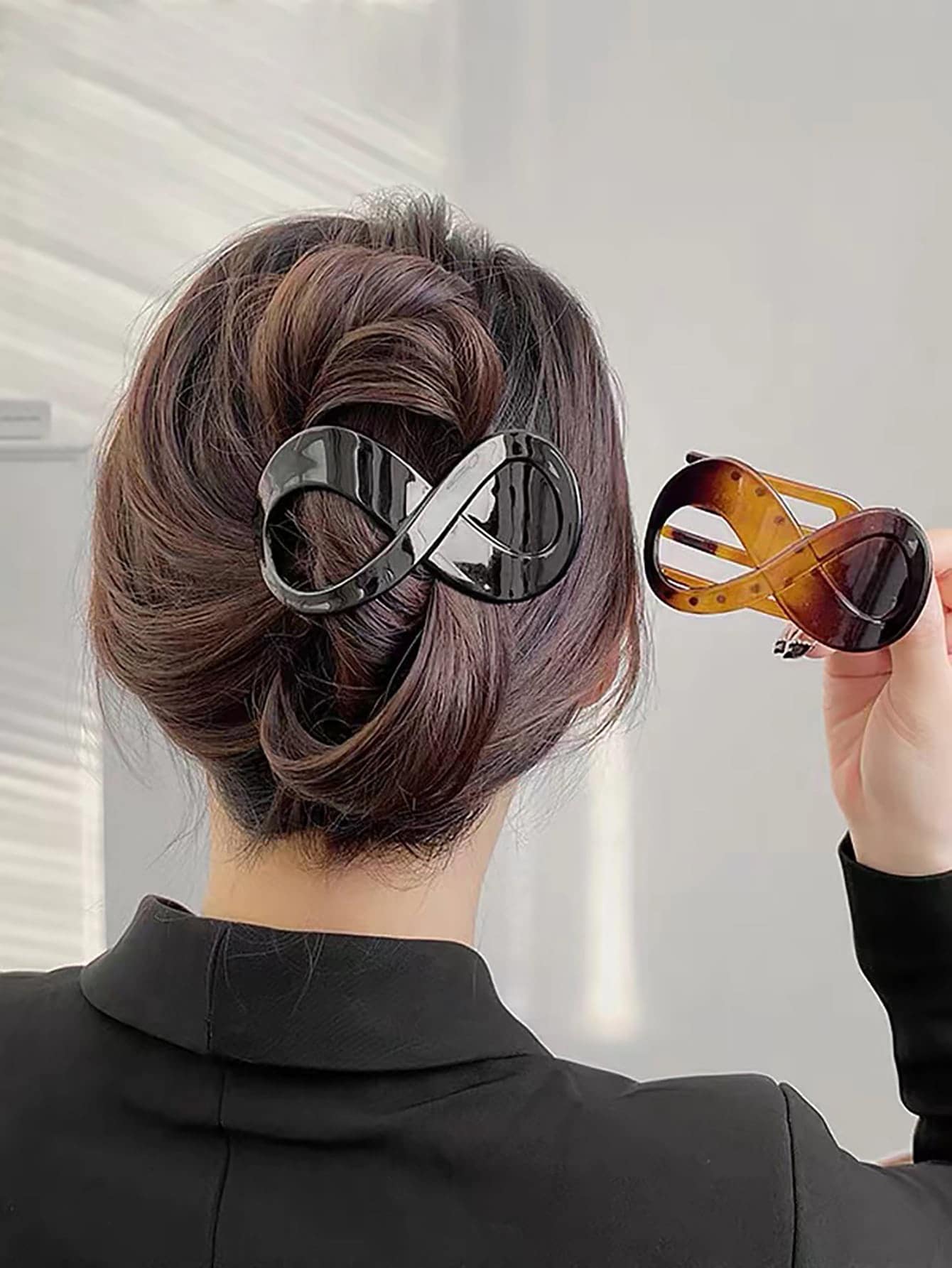 2 chiếc kẹp tóc nữ vô cực trang trí thời trang thông thường