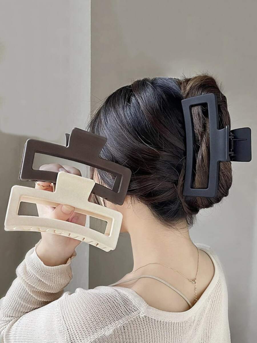 1/3 件可爱毛绒花朵发爪，优雅蓬松发爪，适合发型，适合秋冬季 - 彩色 - 查看 1