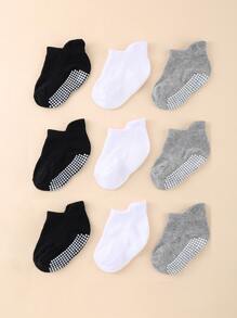 9對嬰兒素色襪子 - 彩色 - 查看 1