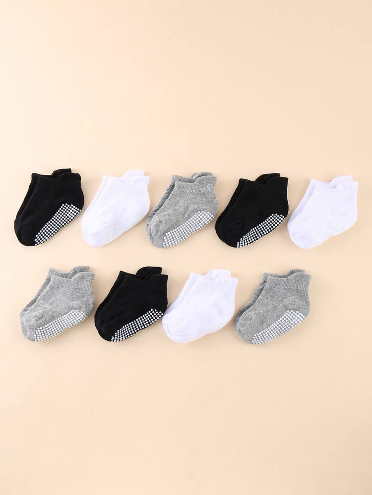 9對嬰兒素色襪子 - 彩色 - 查看 3