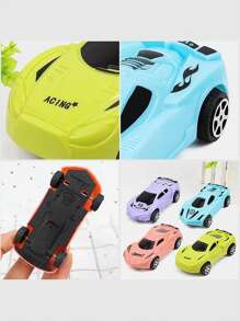 4入組車設計隨機寵物追逐玩具