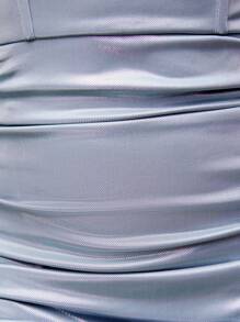 SHEIN Belle Ruched Bust Cami Dress - Grey - View 5