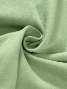 SHEIN Girls Floral Print Bow Shoulder Crop Tank Top - Green - View 4