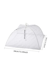 1入組白色網狀食品罩廚房用防飛食品罩 - 白色 - 查看 2